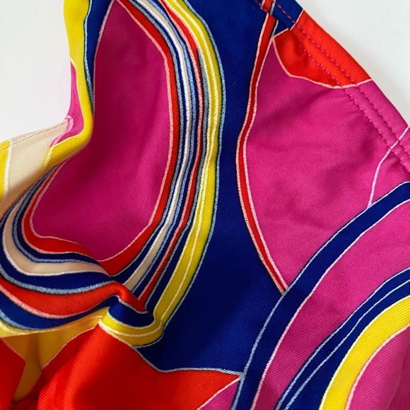 Hoopa | Pink & Red Swirl Triangle Bikini only top women’s size XL - Picture 6 of 8